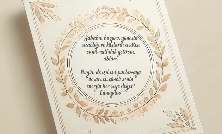 Ablaya Resimli Günaydın Mesajları