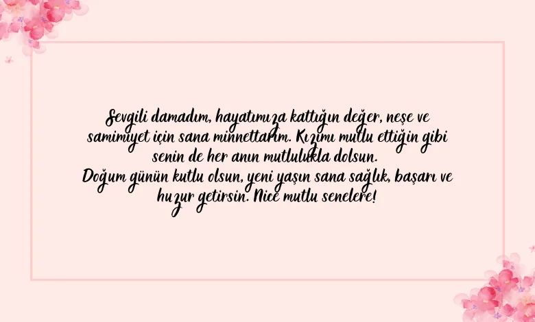Damada Resimli Doğum Günü Mesajı