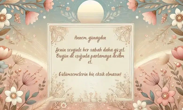 Anneye resimli günaydın mesajı